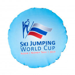 Подушка круглая из габардина с полной запечаткой