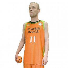 Форма баскетбольная без рукава с О-вырезом