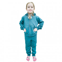 Костюм детский (толстовка с капюшоном и брюки), материал: футер петля однотонный