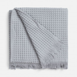 Плед вафельный Elenglect, светло-серый