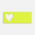 Лейбл из ПВХ с вырубкой «Сердце», желтый неон