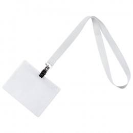 Лента для бейджа Neckband, белая