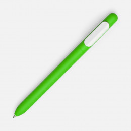 Ручка шариковая Swiper Soft Touch, зеленая с белым