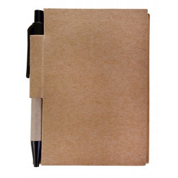 Мини-блокнот Eco Light с ручкой с черными элементами