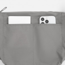 Сумка-хобо через плечо Runn, серая
