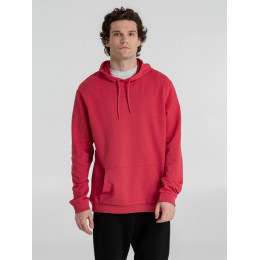 Толстовка с капюшоном унисекс Hoodie, красный меланж
