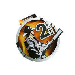 Медаль из акрила с пластиком 2-слойная с УФ-печатью D-50, толщина 10 мм