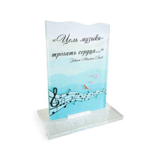 Приз из акрила 1-слойный с УФ-печатью S 201-300 см2, толщина 10 мм