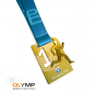 Медаль 2-слойная из металла и пластика с полноцветной печатью