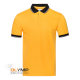 Рубашка поло мужская STAN с контрастными деталями хлопок/полиэстер 185, 04С жёлтый 