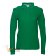 Рубашка поло женская STAN длинный рукав хлопок/полиэстер 185, 04SW зелёный 