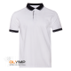 Рубашка поло мужская STAN с контрастными деталями хлопок/полиэстер 185, 04С белый 