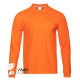 Рубашка поло унисекс STAN длинный рукав хлопок 185, 104LS оранжевый 